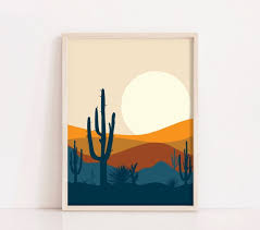 Desert Print Landscape Art Southwestern