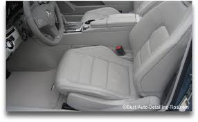 clean leather car seat you are working