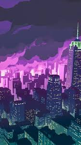pixel city night sky hd phone
