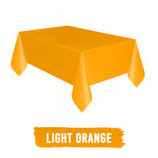 Light Orange Plastic Tablecloths 54 X