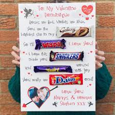personalised valentines chocolate