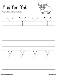 free tracing and writing the letter y