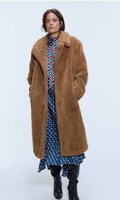 Zara Faux Fur Coat On Designer Wardrobe