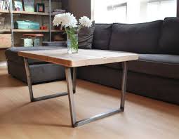 Coffee Table With Square Steel Legs
