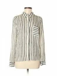 Details About A L C Women Ivory Long Sleeve Silk Top 4