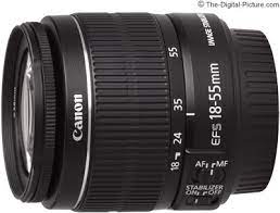 Compact, light standard zoom lens with optical image stabilizer technology 11 elements in 9 groups, aspherical lens elements circular aperture renders soft backgrounds expands picture possibilities when slow shutter speeds are needed. Canon Ef S 18 55mm F 3 5 5 6 Is Ii Lens Review