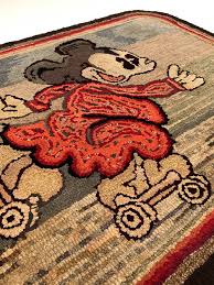 early mickey and minnie mouse hooked rugs