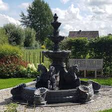 Outdoor Three Tiered Marble Fountain