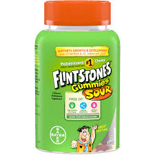 flintstones sour gummies children s multivitamins kids vitamin supplement with vitamins c d e b6 and b12 180 count walmart