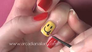 smiley face nail art arcadianailart