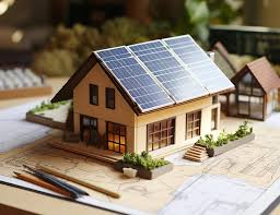 Small Model Of A Home With Solar Panels