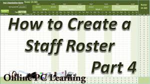 Beranda working out 24/7shift patterns in excel : Excel Roster Create A Staff Roster Roster Excel Online Pc Learning