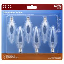 Gtc 60 Watt Clear Candelabra Base Chandelier Light Bulbs Shop Light Bulbs At H E B
