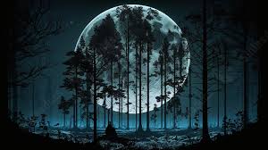 moon dark forest powerpoint background