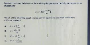 solved consider the formula below for
