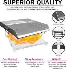 stainless steel flat top griddle