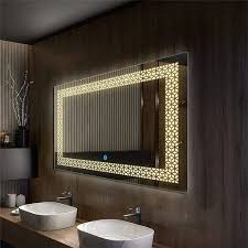 White Wall Mounted Led Bathroom Mirror