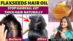 make flaxseed hair oil for faster hair