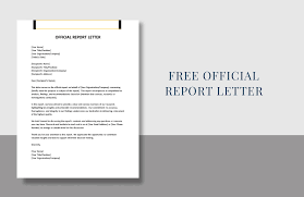 report letter template in pdf free