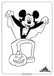 Each printable highlights a word that starts. Disney Mickey Mouse Halloween Coloring Pages
