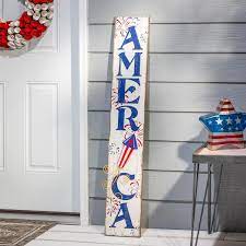 Antiqued Wood Patriotic Wall Art