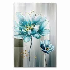 Compre Tela De Flor Azul Abstrata