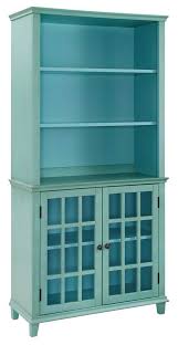 Linon Largo Display Pine Cabinet Blue