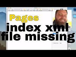 pages index xml file missing error fix