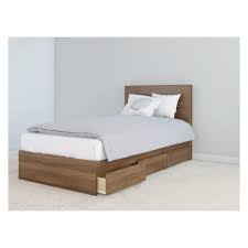 It also offers many advantages over other types of bed frames. Mystic Storage Bed And Headboard Twin Walnut Nexera Target