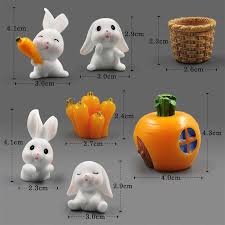 White Rabbit Easter Figurine Micro