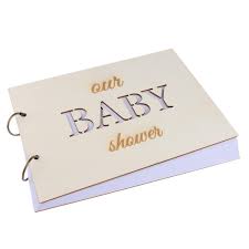 2019 Our Baby Shower Wooden Guest Book Guest Album Guest Signature