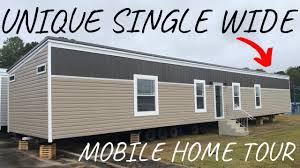 single wide mobile home with a unique
