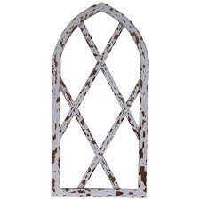 py white arched wood wall decor