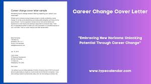 free printable career change cover