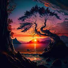 nature beautiful sunset waves