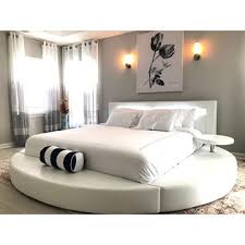 oslo round bed with headboard lights