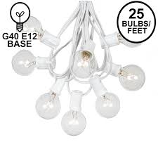 outdoor string light set on white wire