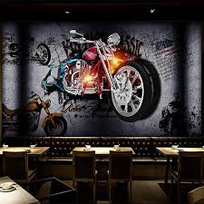 Custom 3d Wallpaper Retro Motorcycle