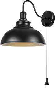 Gooseneck Wall Lamp Black Industrial