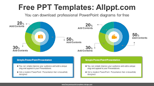 compare pie charts powerpoint diagram