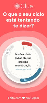 clue calendário menstrual na app