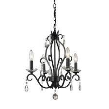 A chandelier can really change the atmosphere and the décor of a room. Z Lite Princess Matte Black Four Light Mini Chandelier With Clear Crystal 425mb Bellacor