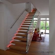Straight Stairs Glass Stair