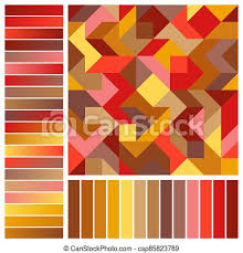 The color wheel consists of three primary colors (red, yellow, blue), three secondary colors (colors created when primary colors are mixed: Harmonious Color Palette With Geometric Composition Of Brown Burgundy Red Pink Yellow Figures Seamless Pattern With Canstock