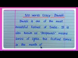 100 words essay on diwali in english