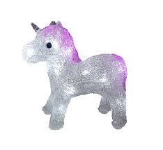 Acrylic Standing Light Up Unicorn Decoration 20cm Battery Operated With Timer 5020244126859 Ebay