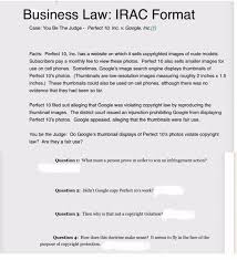 The incorporators must sign and deliver the notarized articles of incorporation to the secretary of state, which are a contract between the. Business Law Irac Format Case You Be The Judge Chegg Com