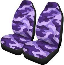 Car Seat Covers Camo Camouflage Purple