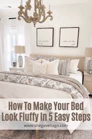 your bed look fluffy in 5 easy steps
