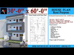 30x60 House Plan 1800 Sq Ft 200 Sq